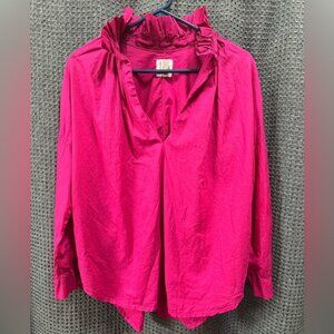 A Shirt Thing Josephine Blouse Fuschia Pink Petite Small Made in Italy